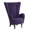 Max Winzer Sessel - violett - Veloursstoff - Hochlehner