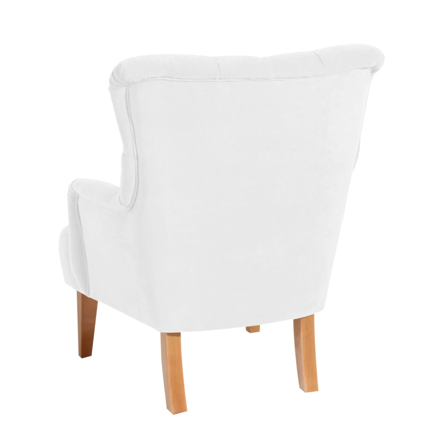 Max Winzer Ohrensessel - creme - Veloursstoff - Massivholz 3 Max Winzer Ohrensessel - creme - Veloursstoff - Massivholz – Bild 3