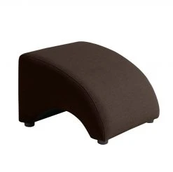 Max Winzer Anstell-Hocker - schoko - Leinenoptik - Buche massiv Füße