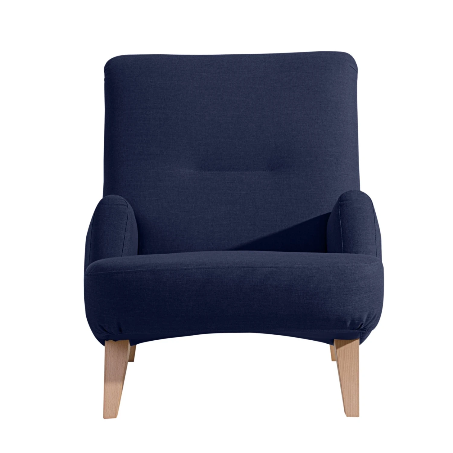 Max Winzer Sessel - dunkelblau - Leinenoptik - Buche massiv Füße 2 Max Winzer Sessel - dunkelblau - Leinenoptik - Buche massiv Füße – Bild 2
