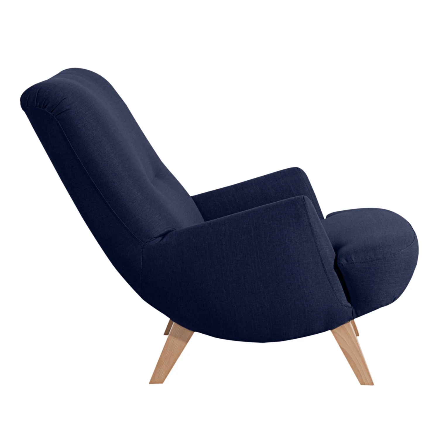 Max Winzer Sessel - dunkelblau - Leinenoptik - Buche massiv Füße 3 Max Winzer Sessel - dunkelblau - Leinenoptik - Buche massiv Füße – Bild 3