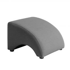 Max Winzer Anstell-Hocker - anthrazit - Leinenoptik - Buche massiv Füße