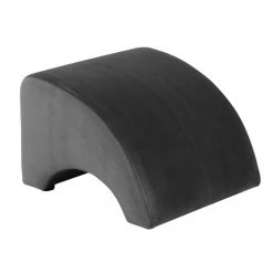 Max Winzer Anstell-Hocker - anthrazit - Samtvelours - Massivholz Füße