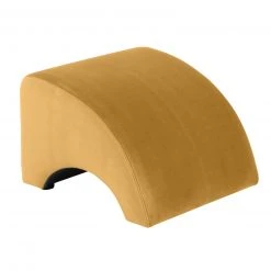 Max Winzer Anstell-Hocker - mais - Samtvelours - Massivholz Füße