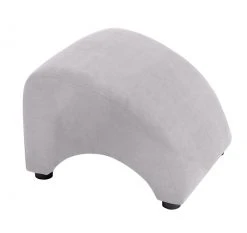 Max Winzer Anstell-Hocker - silber - Veloursstoff - 37 cm hoch