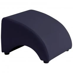 Max Winzer Anstell-Hocker - dunkelblau - Kunstleder - abfallende Fläche