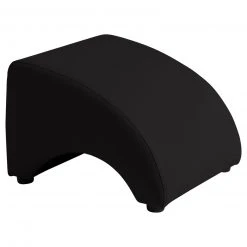 Max Winzer Anstell-Hocker - schwarz - Kunstleder - abfallende Fläche