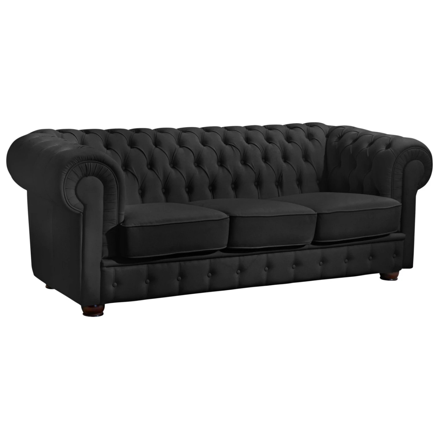 Max Winzer Sofa - 3-Sitzer - schwarz - Kunstleder 1 Max Winzer Sofa - 3-Sitzer - schwarz - Kunstleder