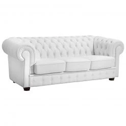 Max Winzer Sofa - 3-Sitzer - weiß - Kunstleder