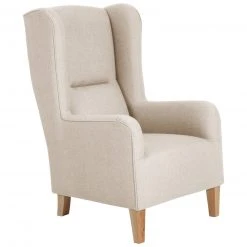 Max Winzer Ohrensessel - creme - Leinenoptik - mit Keder