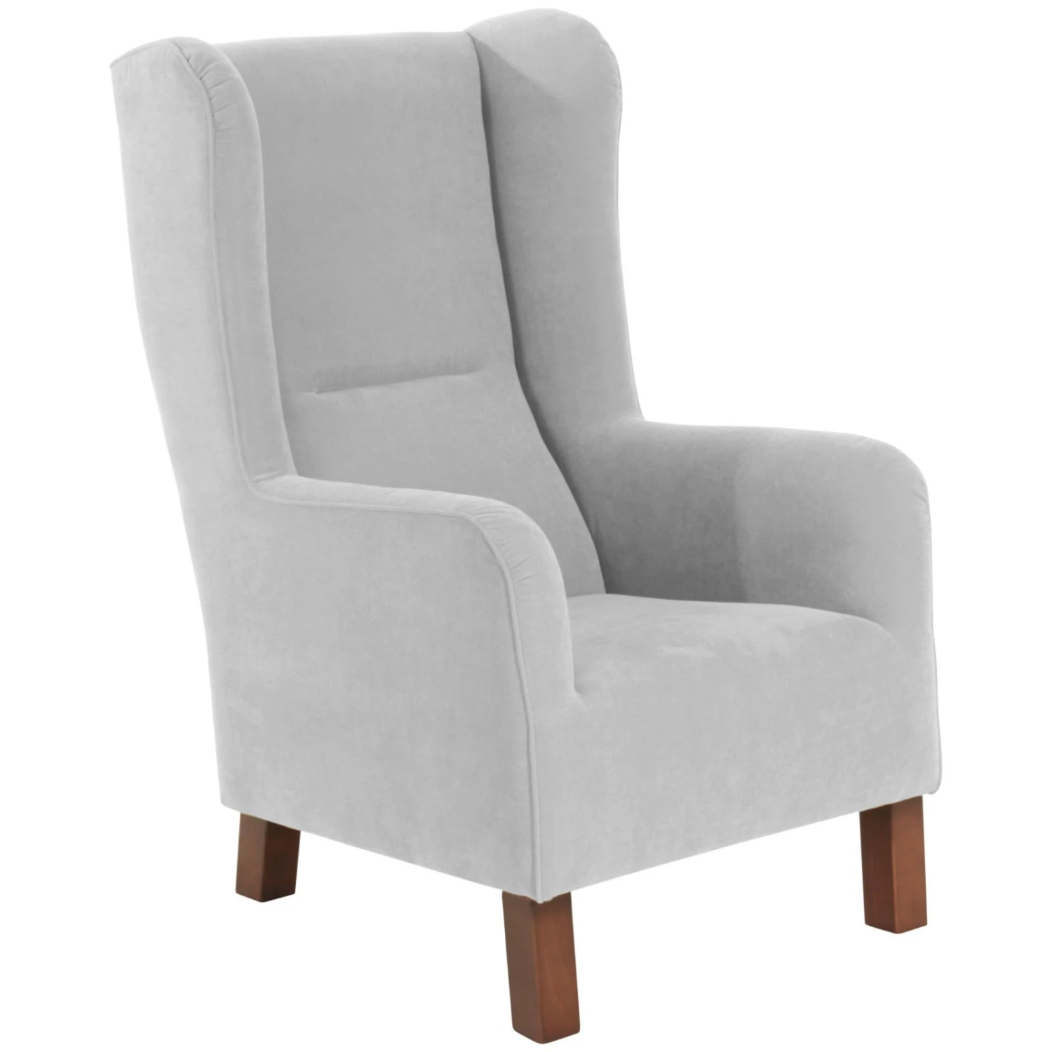 Max Winzer Ohrensessel - silber - Veloursstoff - mit Keder 2 Max Winzer Ohrensessel - silber - Veloursstoff - mit Keder – Bild 2