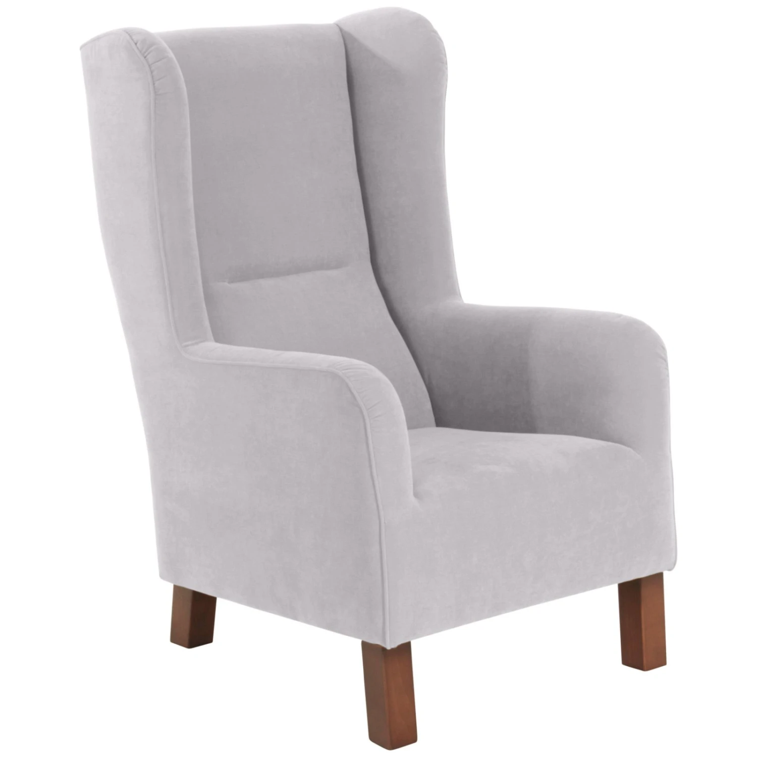 Max Winzer Ohrensessel - silber - Veloursstoff - mit Keder 1 Max Winzer Ohrensessel - silber - Veloursstoff - mit Keder