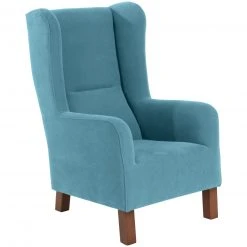 Max Winzer Ohrensessel - petrol - Veloursstoff - mit Keder