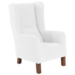 Max Winzer Ohrensessel - creme - Veloursstoff - mit Keder