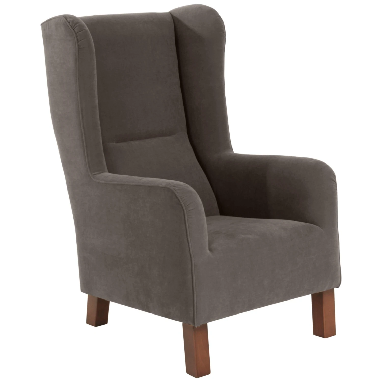 Max Winzer Ohrensessel - stein - Veloursstoff - mit Keder 1 Max Winzer Ohrensessel - stein - Veloursstoff - mit Keder