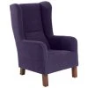 Max Winzer Ohrensessel - violett - Veloursstoff - mit Keder