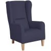 Max Winzer Ohrensessel - dunkelblau - Kunstleder - mit Keder