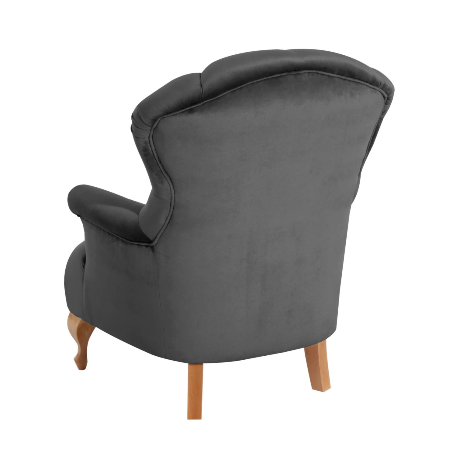 Max Winzer Sessel - anthrazit - Samtvelours - Buche massiv 2 Max Winzer Sessel - anthrazit - Samtvelours - Buche massiv – Bild 2