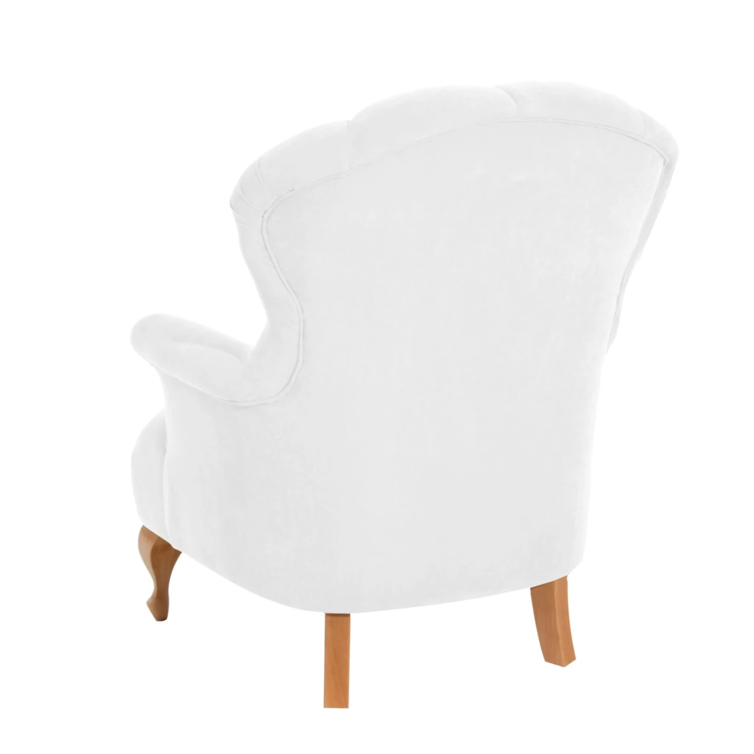 Max Winzer Sessel - creme - Velours - Buche massiv 3 Max Winzer Sessel - creme - Velours - Buche massiv – Bild 3