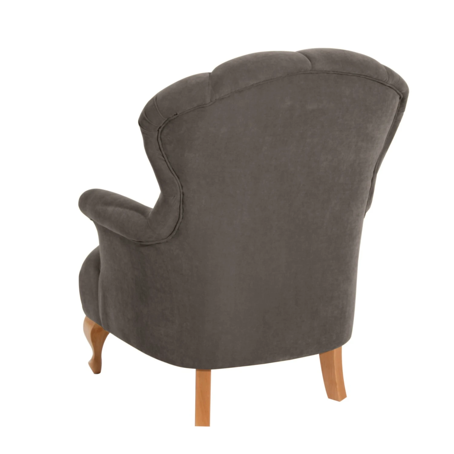 Max Winzer Sessel - stein - Velours - Buche massiv 3 Max Winzer Sessel - stein - Velours - Buche massiv – Bild 3