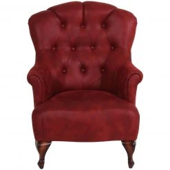 Max Winzer Sessel - rot - Microfaser - Buche massiv