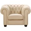 Max Winzer Sessel - beige - Nappaleder - Massivholz