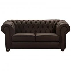 Max Winzer Sofa - 2-Sitzer - braun - Nappaleder - Massivholz