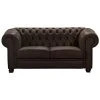 Max Winzer Sofa - 2-Sitzer - braun - Kunstleder - Massivholz