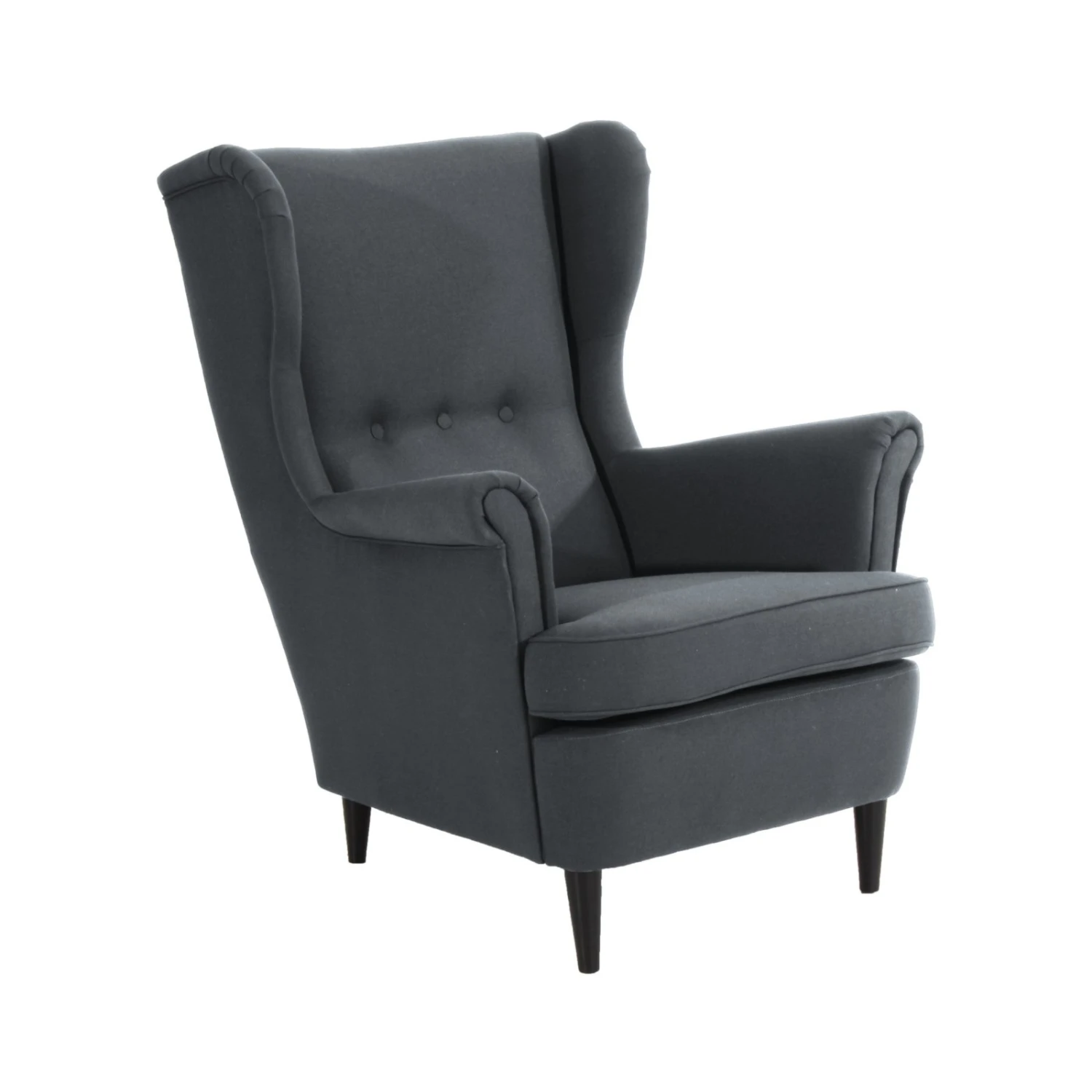 Max Winzer Ohrensessel - anthrazit - Flachgewebe - Massivholz 1 Max Winzer Ohrensessel - anthrazit - Flachgewebe - Massivholz