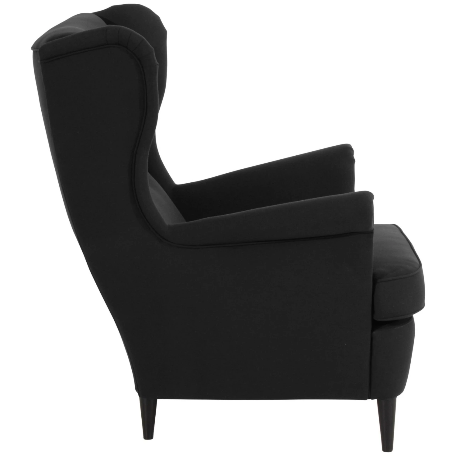 Max Winzer Ohrensessel - schwarz - Flachgewebe - Massivholz 3 Max Winzer Ohrensessel - schwarz - Flachgewebe - Massivholz – Bild 3