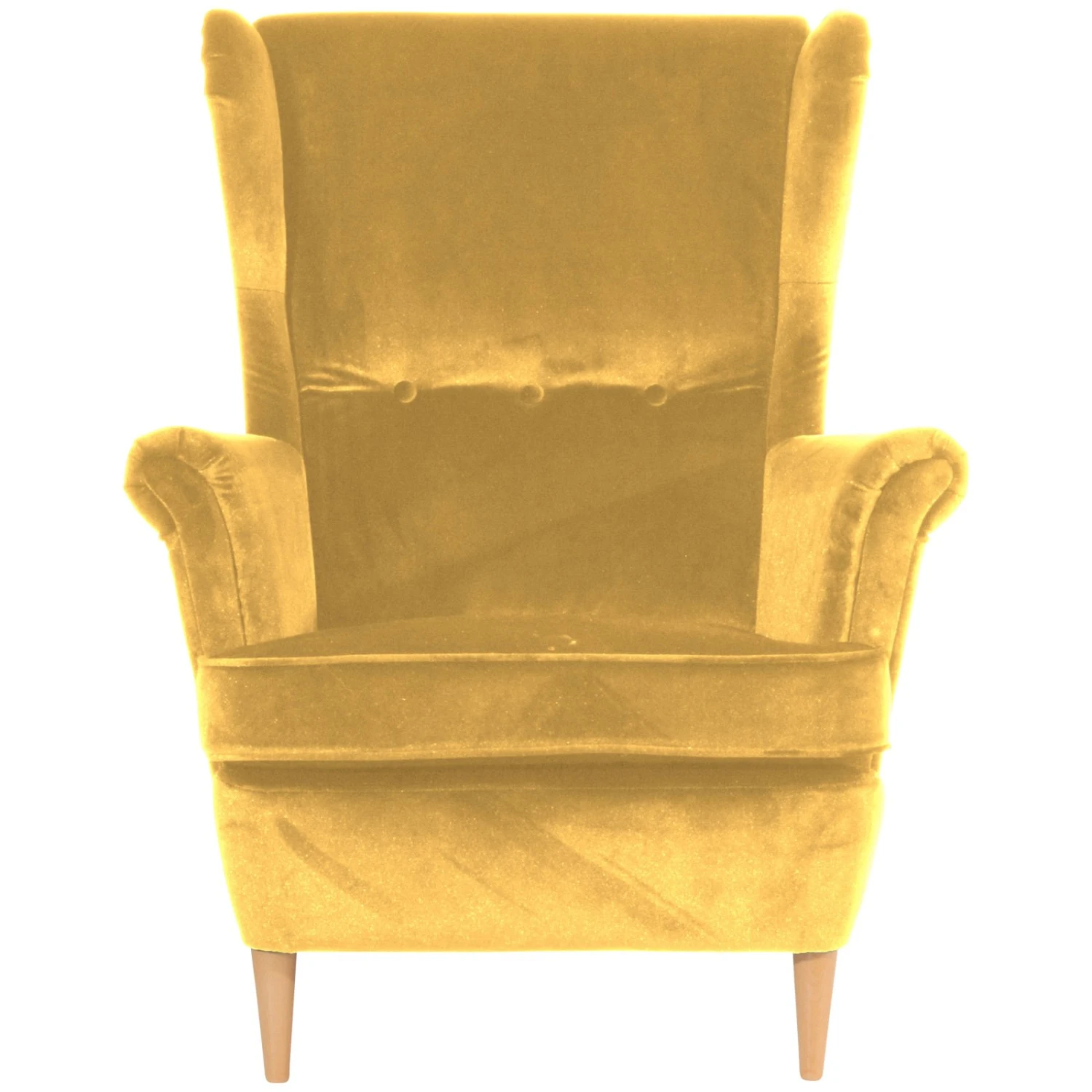 Max Winzer Ohrensessel - mais - Samtvelours - Massivholz 2 Max Winzer Ohrensessel - mais - Samtvelours - Massivholz – Bild 2