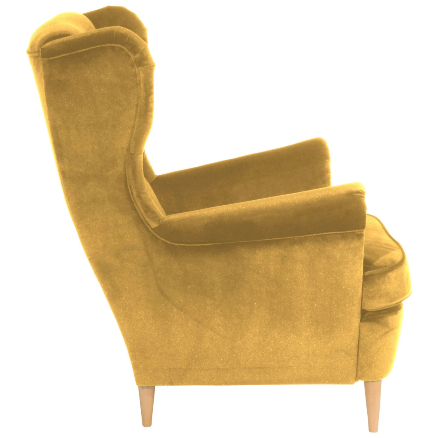Max Winzer Ohrensessel - mais - Samtvelours - Massivholz 3 Max Winzer Ohrensessel - mais - Samtvelours - Massivholz – Bild 3