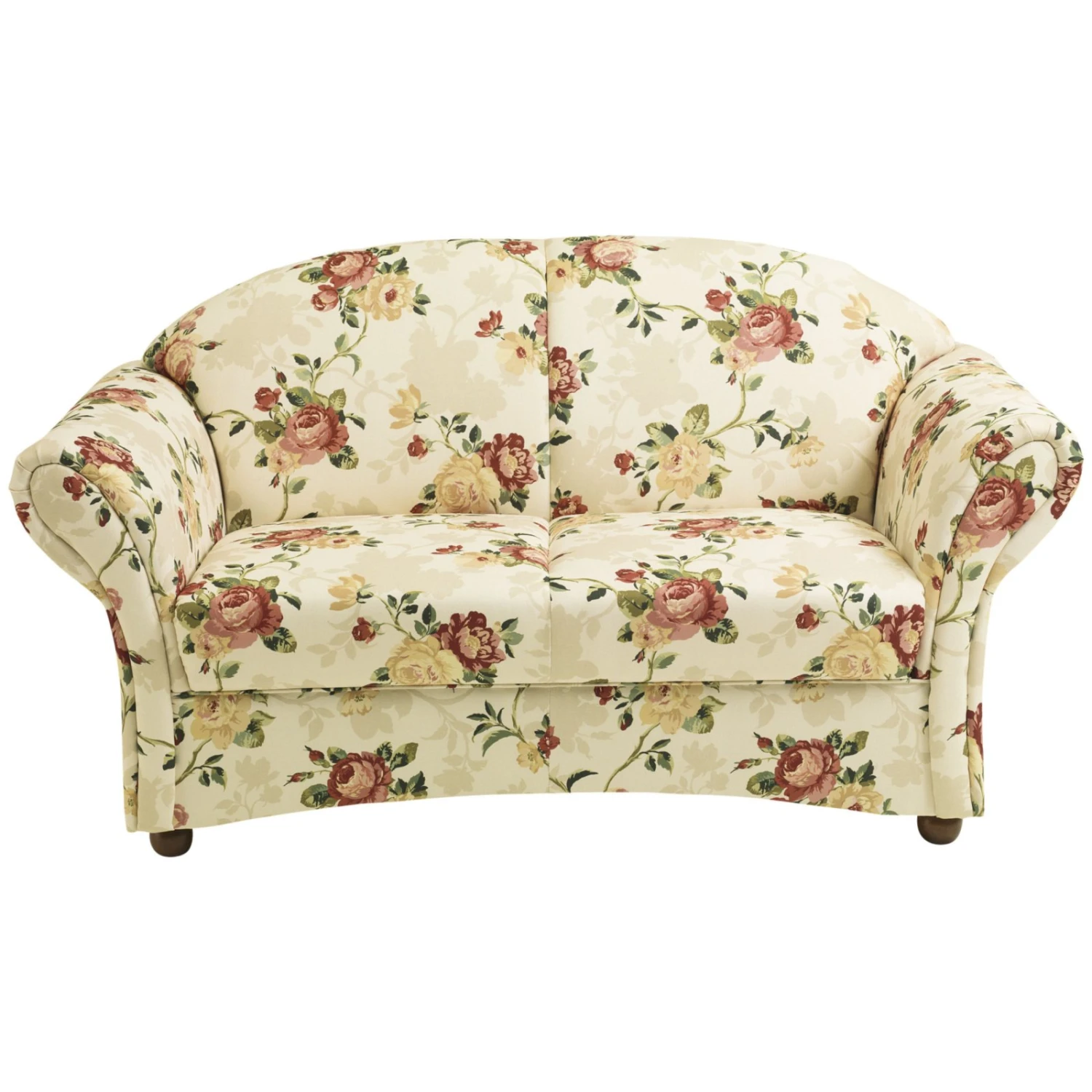 Max Winzer 2-Sitzer Sofa - Floral - beige-rot 2 Max Winzer 2-Sitzer Sofa - Floral - beige-rot – Bild 2