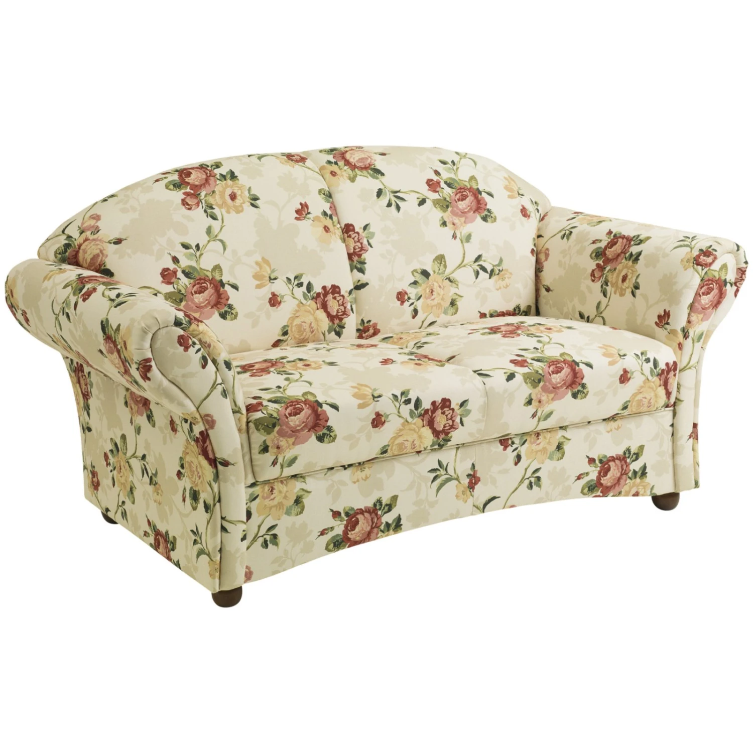 Max Winzer 2-Sitzer Sofa - Floral - beige-rot 1 Max Winzer 2-Sitzer Sofa - Floral - beige-rot