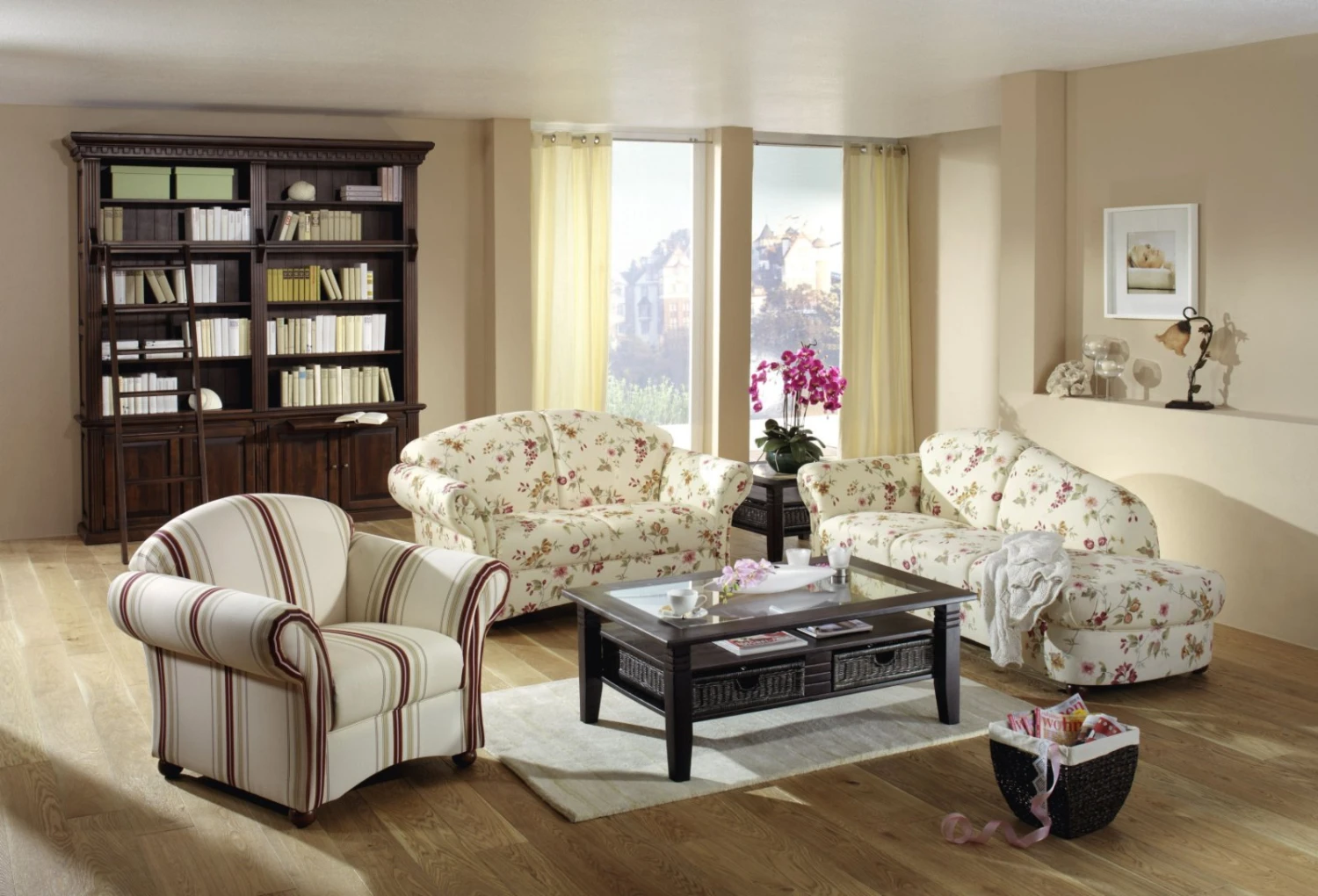 Max Winzer Vollpolsterrecamiere - Landhaus - weiß - Armlehne links 2 Max Winzer Vollpolsterrecamiere - Landhaus - weiß - Armlehne links – Bild 2