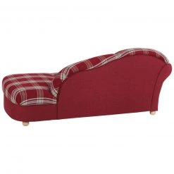 Max Winzer Vollpolsterrecamiere - rot kariert - Armlehne links - Buche massiv -Wohnzimmer Verkäufe 9003002100 04 1600Wx1600H