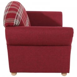 Max Winzer 2-Sitzer Sofa - rot kariert - Buche massiv -Wohnzimmer Verkäufe 9003002400 03 1600Wx1600H