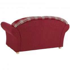 Max Winzer 2-Sitzer Sofa - rot kariert - Buche massiv -Wohnzimmer Verkäufe 9003002400 04 1600Wx1600H