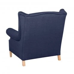 Max Winzer Ohrenbackensessel - dunkelblau - Flachgewebe - Massivholz -Wohnzimmer Verkäufe 9003006100 03 1600Wx1600H