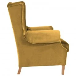 Max Winzer Ohrenbackensessel - mais - Samtvelours - Massivholz -Wohnzimmer Verkäufe 9003008100 03 1600Wx1600H
