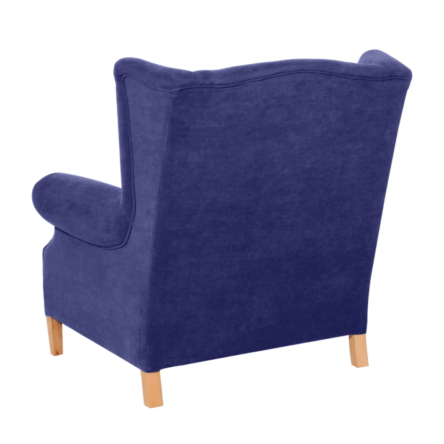Max Winzer Ohrenbackensessel - blau - Veloursstoff - Massivholz 3 Max Winzer Ohrenbackensessel - blau - Veloursstoff - Massivholz – Bild 3