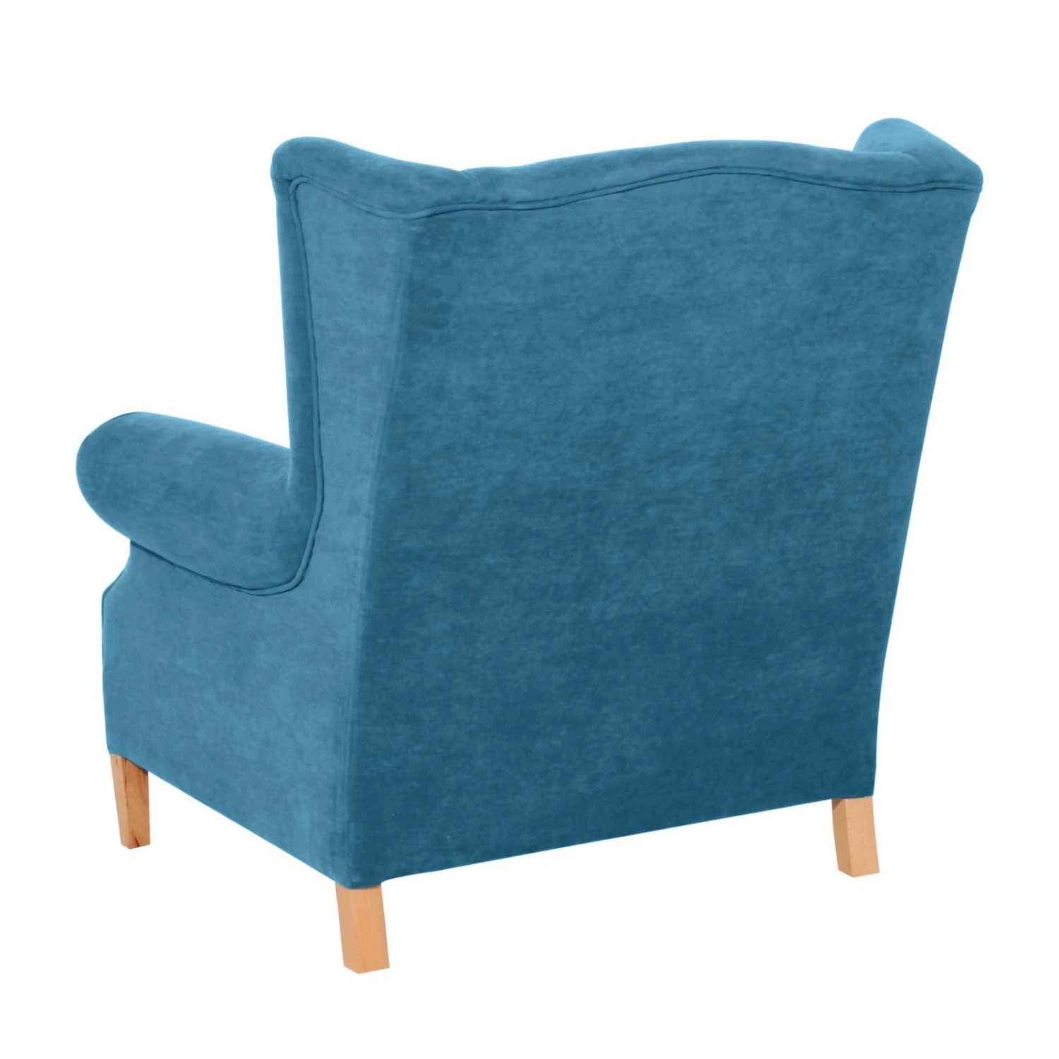 Max Winzer Ohrenbackensessel - petrol - Veloursstoff - Massivholz 3 Max Winzer Ohrenbackensessel - petrol - Veloursstoff - Massivholz – Bild 3