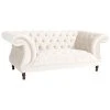 Max Winzer 2-Sitzer Sofa - creme - Buche massiv - Samtvelours