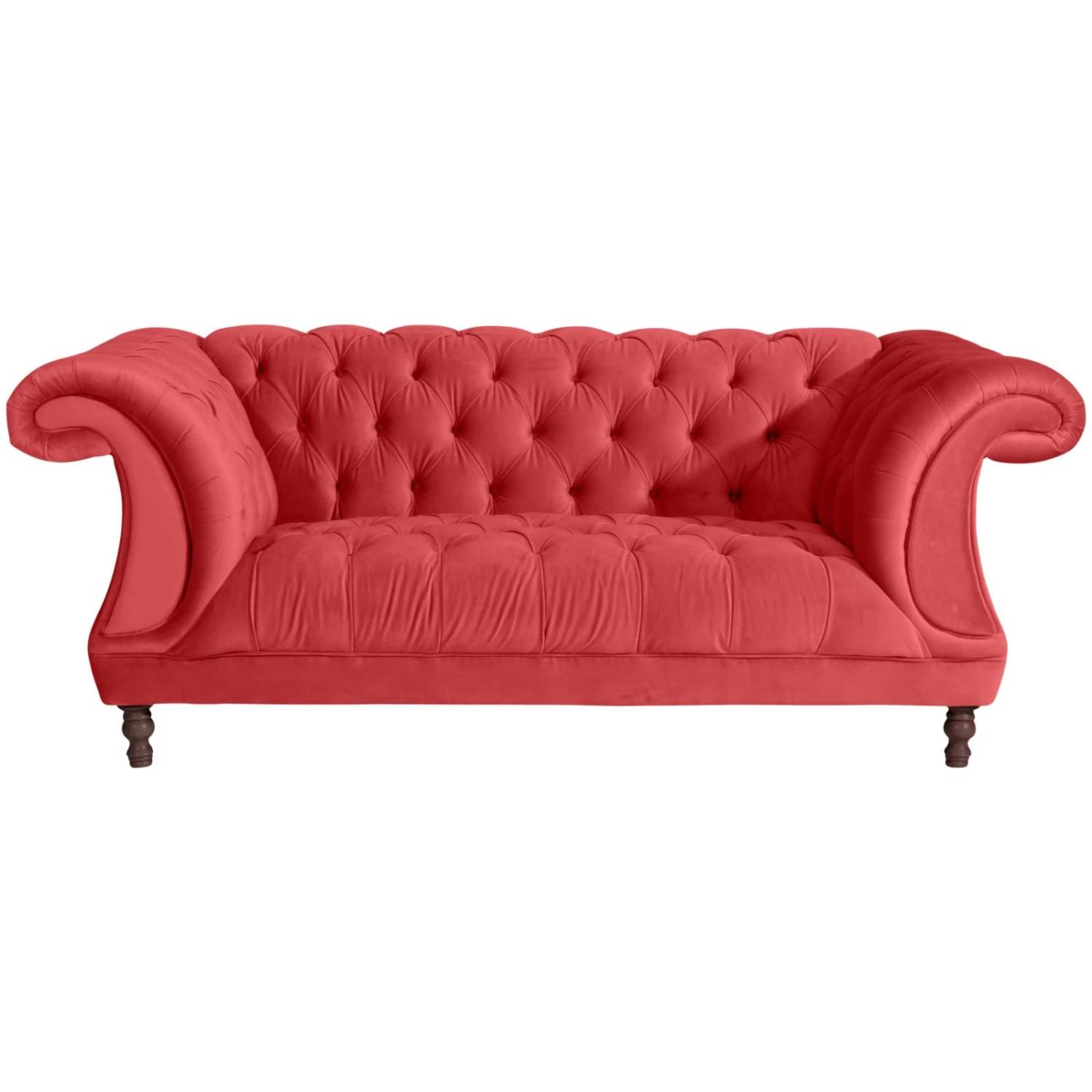 Max Winzer 2-Sitzer Sofa - rot - Buche massiv - Samtvelours 2 Max Winzer 2-Sitzer Sofa - rot - Buche massiv - Samtvelours – Bild 2