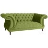Max Winzer 2-Sitzer Sofa - oliv - Buche massiv - Samtvelours