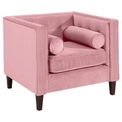 Max Winzer Cocktailsessel - rosé - Samtvelours - mit Kissen