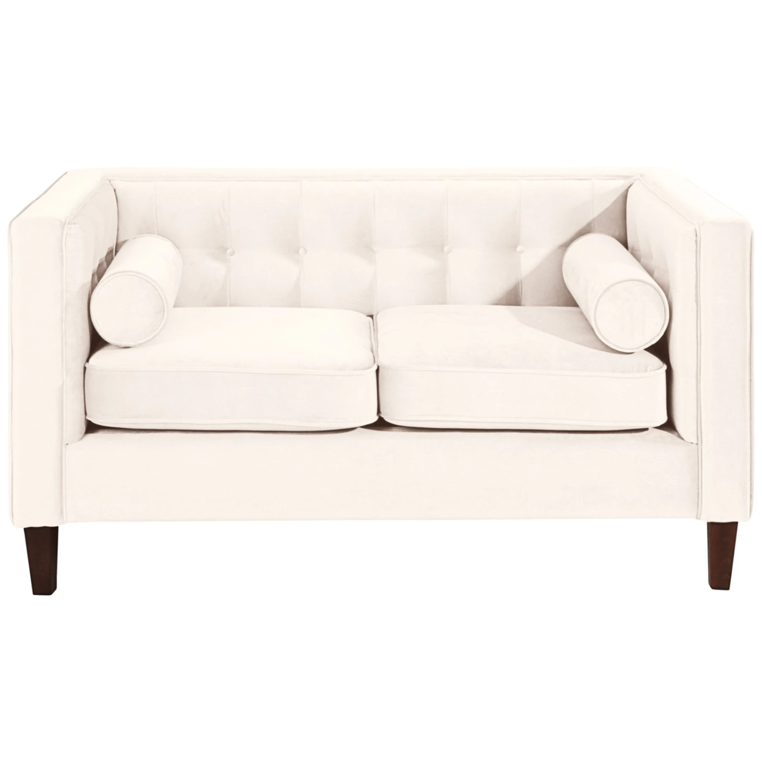 Max Winzer 2-Sitzer Sofa - creme - Samtvelours - mit Kissen 2 Max Winzer 2-Sitzer Sofa - creme - Samtvelours - mit Kissen – Bild 2