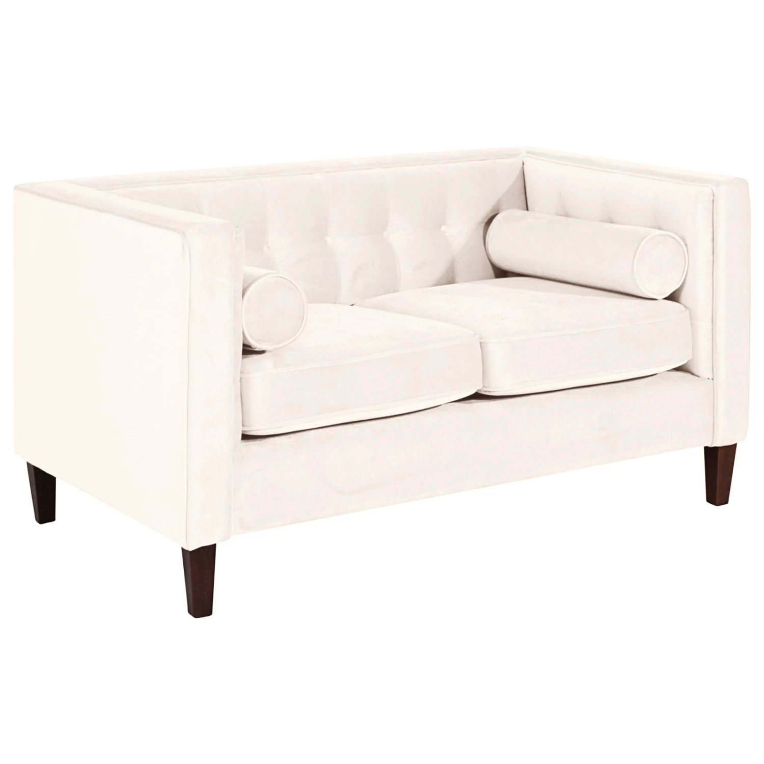 Max Winzer 2-Sitzer Sofa - creme - Samtvelours - mit Kissen 1 Max Winzer 2-Sitzer Sofa - creme - Samtvelours - mit Kissen