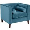 Max Winzer Cocktailsessel - petrol - Samtvelours - mit Kissen