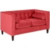 Max Winzer 2-Sitzer Sofa - rot - Samtvelours - mit Kissen